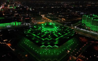 مباني وزارة الداخلية وإمارات المناطق تتزين بالأخضر احتفاءً باستضافة المملكة لكأس العالم 2034