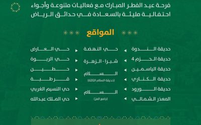 “حوّامات العيد”.. بهجة الفطر في 25 موقعًا بالعاصمة الرياض