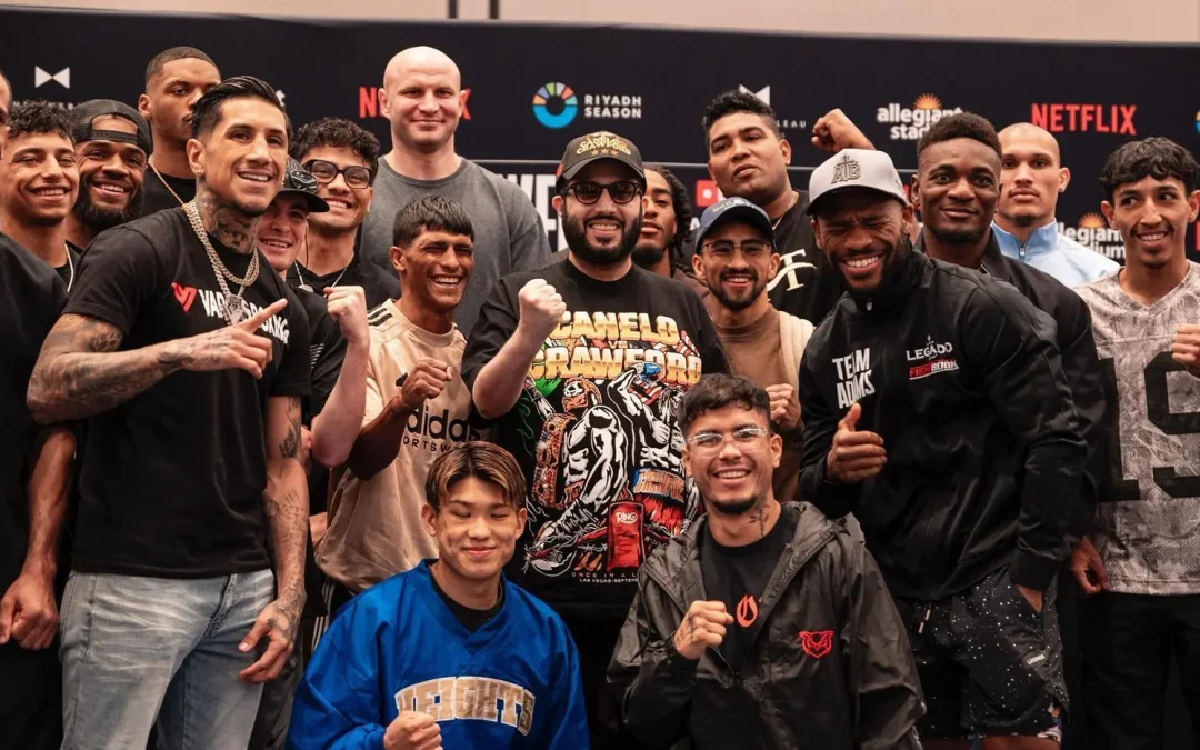 🥊 لاس فيغاس تحتضن فعاليات Grand Arrival.. كانيلو وكروفورد يشعلان أجواء أسبوع النزال الكبير برعاية موسم الرياض 2025