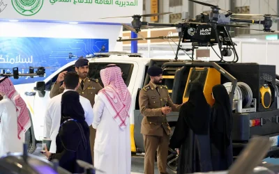 الدفاع المدني يستعرض طائرات درون متقدمة للإنقاذ والإطفاء في المعرض السعودي للدرون 2025 بالرياض