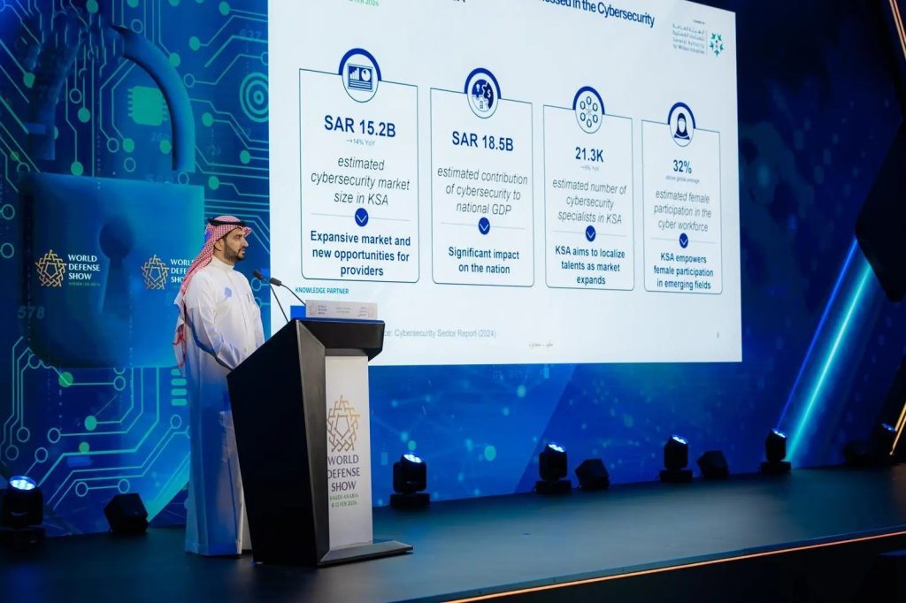 خلال معرض الدفاع العالمي.. الهيئة الوطنية للأمن السيبراني تستعرض جهودها في تمكين الاستثمار بقطاع الأمن السيبراني