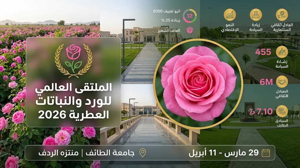 أكثر من ربع مليون طالب وطالبة بتعليم الطائف يشاركون في الملتقى العالمي للورد والنباتات العطرية 2026
