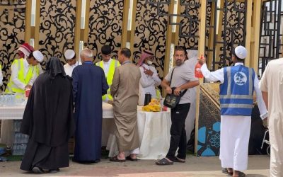 استقبال متواصل للحجاج القادمين برًا في مدينة الحجاج بخيبر