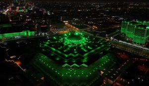 Interior Ministry and Regional Emirate Buildings Lit Green to Celebrate Saudi Arabia's World Cup 2034 Win