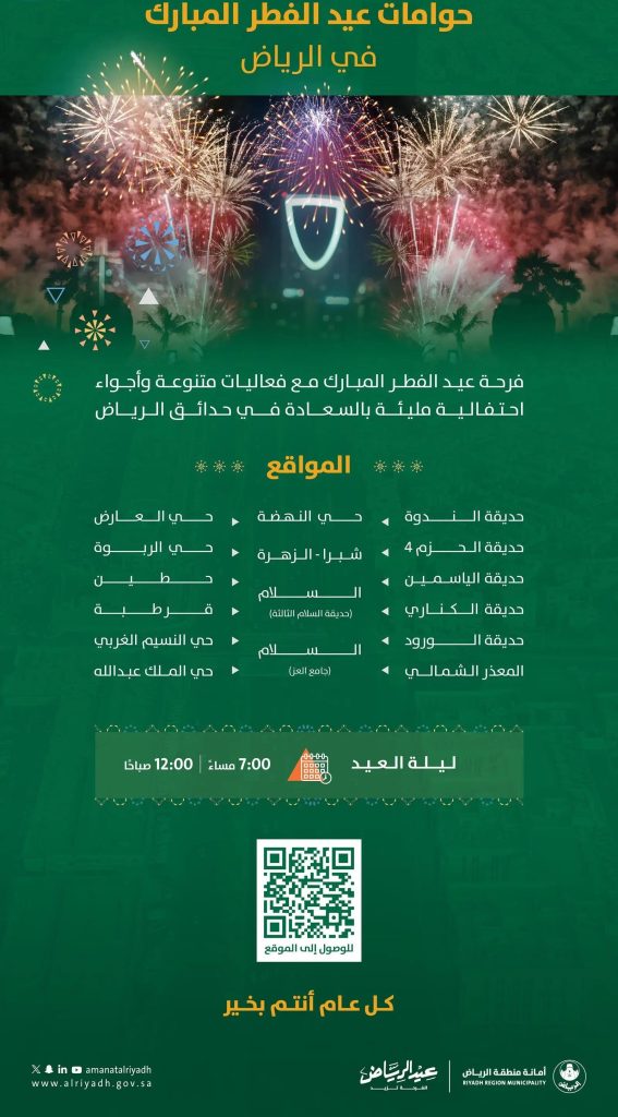 "حوّامات العيد".. بهجة الفطر في 25 موقعًا بالعاصمة الرياض