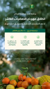 انطلاق مهرجان حمضيات الحريق العاشر غدًا لدعم المزارعين وتنشيط السياحة الزراعية