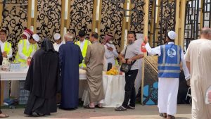 استقبال متواصل للحجاج القادمين برًا في مدينة الحجاج بخيبر