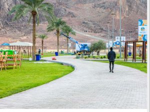 Walkway at Al-Maghwah Park in Hail