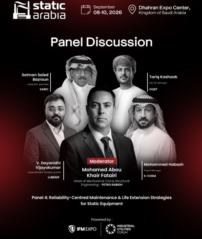 STATIC ARABIA 2026 Opens Tomorrow in Dhahran, Showcasing the Latest in Static Equipment Engineering and Maintenance