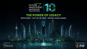 التصميم الترويجي الرسمي للنسخة العاشرة من مبادرة مستقبل الاستثمار 2026